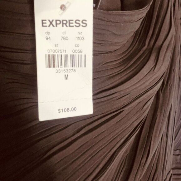 Express | One Puff Shoulder Ruched Ruffle Mini Dress Size M | NWT - Picture 6 of 13